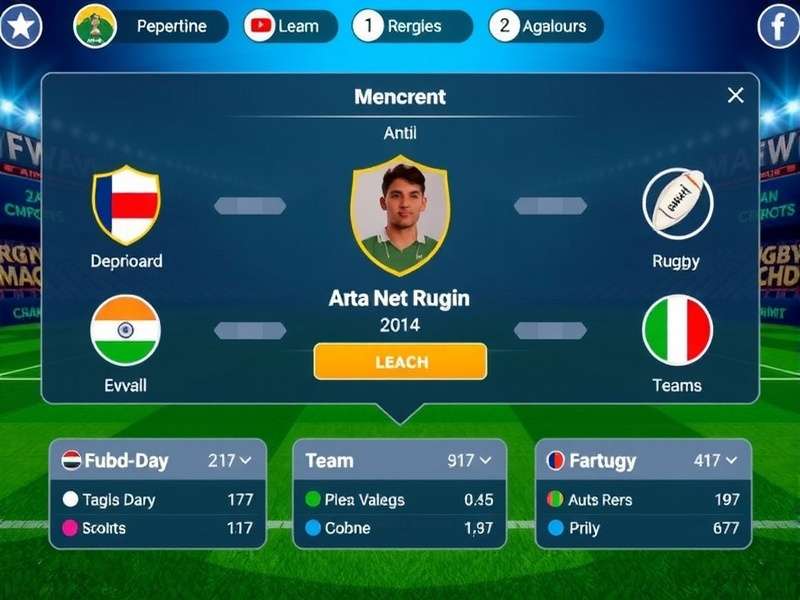 Rugby Champs India team management screen
